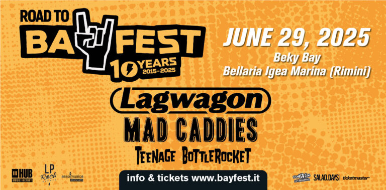 Road To Bay Fest 2025 Lagwagon Mad Caddies Teenage Bottlerocket 29 giugno 2025 Beky Bay Bellaria Igea Marina Rimini